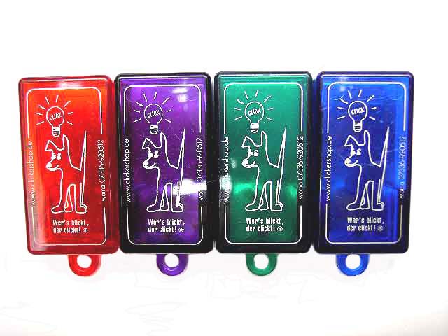 CLICKERBOX TRANSPARENT MIT EIGENEM LOGOAUFDRUCK 60 ST�CK